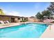 Inviting backyard pool with pristine water and a charming lounge area at 7820 S Maple Ave, Tempe, AZ 85284