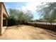 Spacious backyard with potential for creating your dream outdoor space at 9901 E Bahia Dr, Scottsdale, AZ 85260