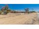 A desert property is enclosed with a fence and palm trees on a clear day at 1015 N 193Rd Ave, Buckeye, AZ 85326