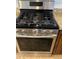 Stainless steel Samsung stove with six burners and digital display ready for your next meal at 1440 E Grove Ave, Mesa, AZ 85204