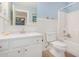 Bright bathroom with bathtub shower and a decorative seashell and star fish decor at 2900 E Paloma Rd, Eloy, AZ 85131