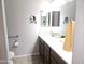 Bathroom with granite counters, modern fixtures, and ample storage space at 3117 S Signal Butte Rd # 480, Mesa, AZ 85212