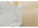 Bright shower stall with built-in shelving at 3206 N 310Th Ln, Buckeye, AZ 85396