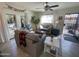 Inviting living room with tile floors, a ceiling fan, and french doors leading to the outdoor space at 5205 N 8Th Pl, Phoenix, AZ 85014