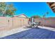 Outdoor living space with brick patio, mature trees, and seating area at 5726 W Mercury Way, Chandler, AZ 85226