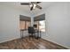 Office with a chair and desk featuring plank floors and a window at 5726 W Mercury Way, Chandler, AZ 85226