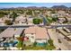 Beautiful aerial view of a home with a backyard pool in a well-maintained community at 6105 W Kimberly Way, Glendale, AZ 85308