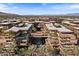 Aerial view showcasing the community's lush landscaping, unique architecture, and desirable location with mountain views at 7157 E Rancho Vista Dr # 2012, Scottsdale, AZ 85251