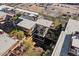 A birds-eye view of an amazing rooftop design with trees and flourishing plants atop at 7157 E Rancho Vista Dr # 2012, Scottsdale, AZ 85251