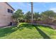 Expansive green backyard with a line of citrus trees at 8421 W Alex Ave, Peoria, AZ 85382