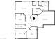 Layout displays the primary bedroom, bath, walk-in closet, bedrooms, and a centrally located staircase at 14645 S 25Th Pl, Phoenix, AZ 85048