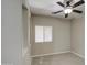 Serene bedroom featuring a ceiling fan, neutral carpeting, and bright natural light at 1541 W Crape Rd, San Tan Valley, AZ 85140