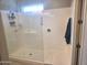 Bathroom features a glass-enclosed shower with built-in storage shelving and a modern showerhead at 17743 W Robin Ln, Surprise, AZ 85387