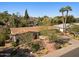 An aerial view of a charming home with a well-manicured yard and a blend of natural desert flora and lush greenery at 318 E Concorda Dr, Tempe, AZ 85282