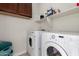 Functional laundry room featuring a washer, dryer, and storage at 33731 N Slate Creek Dr, San Tan Valley, AZ 85143