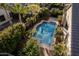 Aerial view of private pool area with desert landscaping at 3887 E Andre Ave, Gilbert, AZ 85298