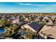 Scenic aerial view of neighborhood featuring a community golf course at 3887 E Andre Ave, Gilbert, AZ 85298