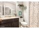 Cozy bathroom with a toilet and shower at 1152 W Horseshoe Ave, Gilbert, AZ 85233