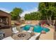Sparkling pool and waterfall for entertainment at 1152 W Horseshoe Ave, Gilbert, AZ 85233