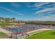 Well-maintained pickleball courts with multiple courts, fencing, and landscaping at 1488 E Sweet Citrus Dr, Queen Creek, AZ 85140