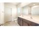Bathroom with double sink vanity, modern fixtures and finishes at 16515 N Comet Trl, Maricopa, AZ 85138