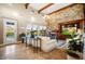 Spacious living room features a stone accent wall with fireplace and built-in shelving at 17991 N 95Th St, Scottsdale, AZ 85255