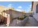 Charming backyard garden area with raised flower beds, a tidy block wall, and plenty of natural light at 1801 E Hearn Rd, Phoenix, AZ 85022
