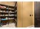 Spacious walk-in pantry with ample shelving for storing all your pantry and food items at 21962 E Diana Way, Queen Creek, AZ 85142