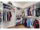 Walk-in closet with organized shelving and rods for hanging clothes at 2458 E Melrose St, Mesa, AZ 85213