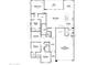 Detailed floor plan showcasing the layout of a spacious home with multiple bedrooms and a three-car garage at 17450 W Via Dona Rd, Surprise, AZ 85387