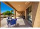 Stylish outdoor patio with comfortable seating, perfect for entertaining and relaxing outside at 1822 N 164Th Dr # 58, Goodyear, AZ 85395