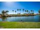A scenic pond, lush landscaping and palm trees make PebbleCreek a great Robson Resort Community at 1822 N 164Th Dr # 58, Goodyear, AZ 85395