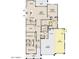 A well-designed floorplan showcasing the layout of the home with multiple bedrooms, garage, and open living space at 22961 E Twin Acres Dr, Queen Creek, AZ 85142