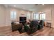 Bright living room with laminate flooring, neutral paint, and large windows at 2643 E San Ricardo Trl, Casa Grande, AZ 85194