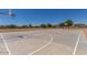 A community basketball court with clearly marked lines and hoops for recreational games at 2725 W Silver Creek Ln, San Tan Valley, AZ 85144