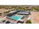 Stunning aerial view of a community pool area at 28200 N Nealite Dr, San Tan Valley, AZ 85143
