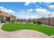 Lush backyard with a well-manicured lawn, desert landscaping and a view of the pool and patio at 5334 S Parkwood --, Mesa, AZ 85212