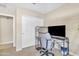 Bedroom with a sleek desk and chair setup, perfect for a functional and modern living space at 5653 E Athena Rd, Florence, AZ 85132