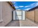 Backyard shows shed made for storage or small projects at 9952 W Jessie Ln, Peoria, AZ 85383