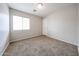 Bedroom featuring neutral paint, carpeting, and a window, creating a cozy and inviting space at 22473 W Woodlands Ave, Buckeye, AZ 85326