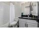 Clean bathroom showcasing a shower-tub combo and a modern vanity at 4191 S Emerald Dr, Chandler, AZ 85249