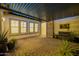 Relaxing outdoor living space with a pergola, brick flooring, and water feature at 4191 S Emerald Dr, Chandler, AZ 85249