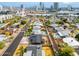 A vibrant aerial view shows the neighborhood and home’s proximity to city amenities and green spaces at 443 W Mulberry Dr, Phoenix, AZ 85013