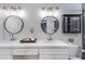 Bathroom features double sinks and modern lighting at 8556 E Pecos Ln, Scottsdale, AZ 85250