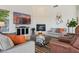 Inviting living room with fireplace, comfortable seating, and modern décor at 10951 E Mirasol Cir, Scottsdale, AZ 85255