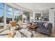 Sun-drenched living room with stylish furnishings, an open layout, and access to outdoor patio at 10951 E Mirasol Cir, Scottsdale, AZ 85255