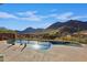 Inviting backyard pool with desert landscape and mountain views at 12770 N 145Th Way, Scottsdale, AZ 85259