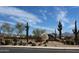 The Vista at Granite Crossing community entrance sign, surrounded by desert landscaping and mountain views at 1319 N Chatsworth St, Mesa, AZ 85207