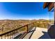 Balcony featuring mountain and desert views and wood railings at 14426 N Vista Del Oro --, Scottsdale, AZ 85264