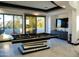 Game room featuring a modern pool table, large windows, and view to the outside at 22339 N 77Th Way, Scottsdale, AZ 85255